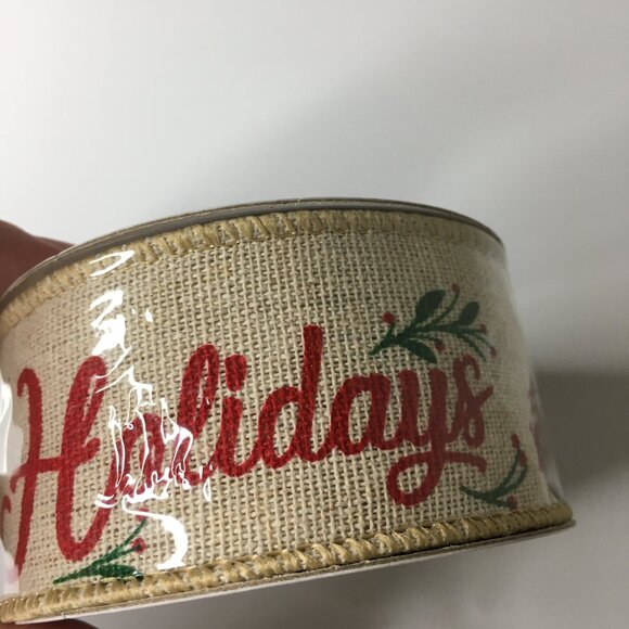 Home for the Holidays Red Truck Christmas Wired Ribbon 2 Rolls 1.5 in x 9 ft - Picture 7 of 12